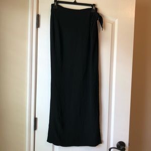 New York & Company Black Wrap Maxi Skirt.